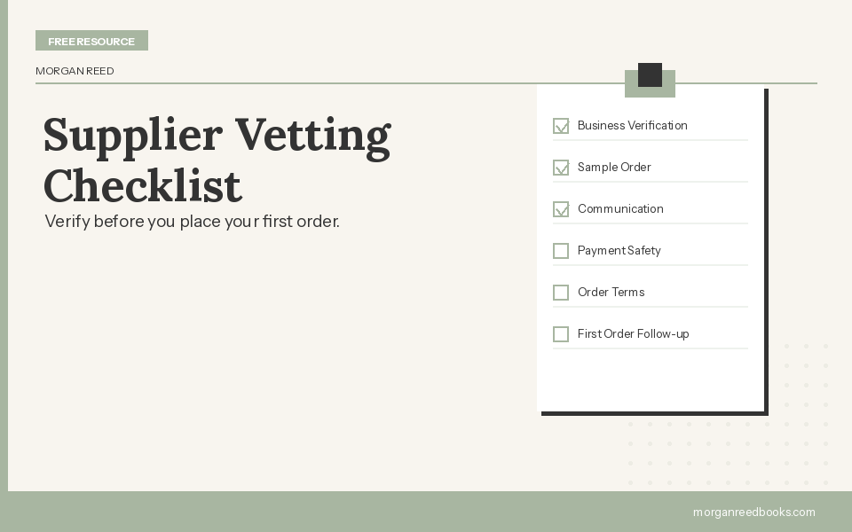 Supplier Vetting Checklist